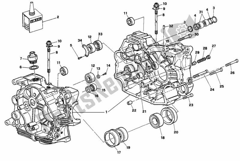 Todas as partes de Cárter Dmm 001275> do Ducati Supersport 750 SS 1996